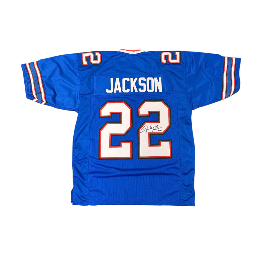 Fred Jackson Signed Pro-Style Blue Football Jersey