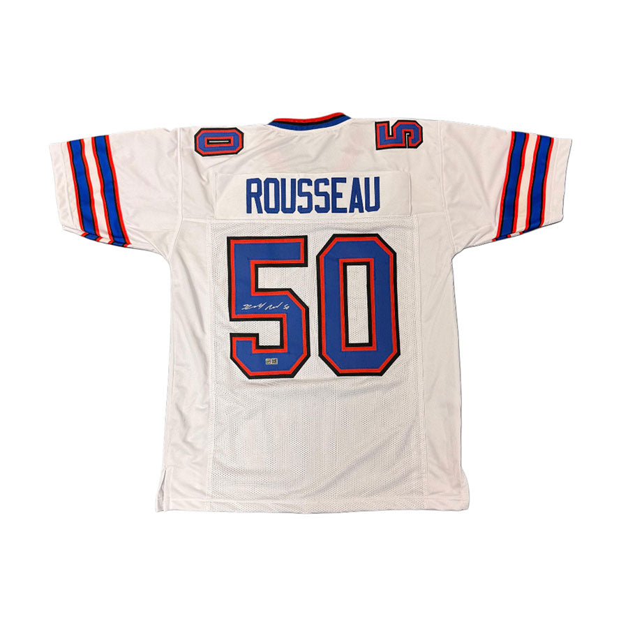 Greg Rousseau Autographed White Pro-Style Football Jersey