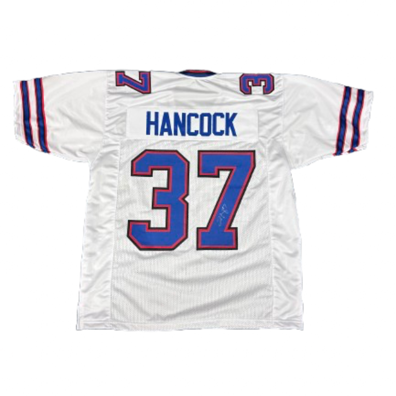 Jordan Hancock Signed Pro-Style White Football Jersey