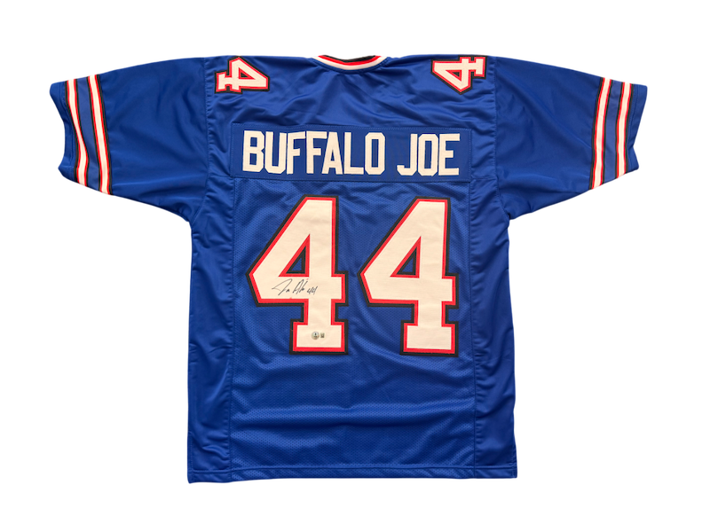 Joe Andreessen Signed Pro-Style Buffalo Joe Blue Football Jersey