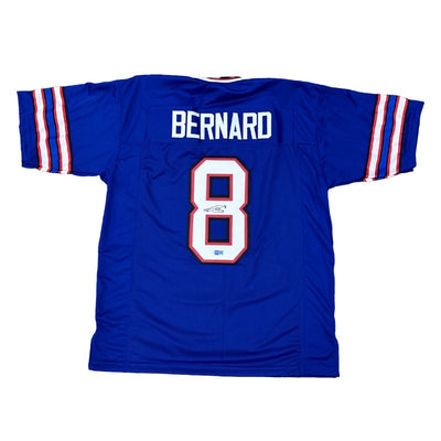 Terrel Bernard Signed Pro-Style Blue Football Jersey #8