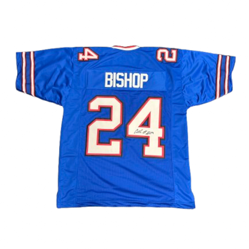 Cole Bishop Signed Pro-Style Blue Football Jersey