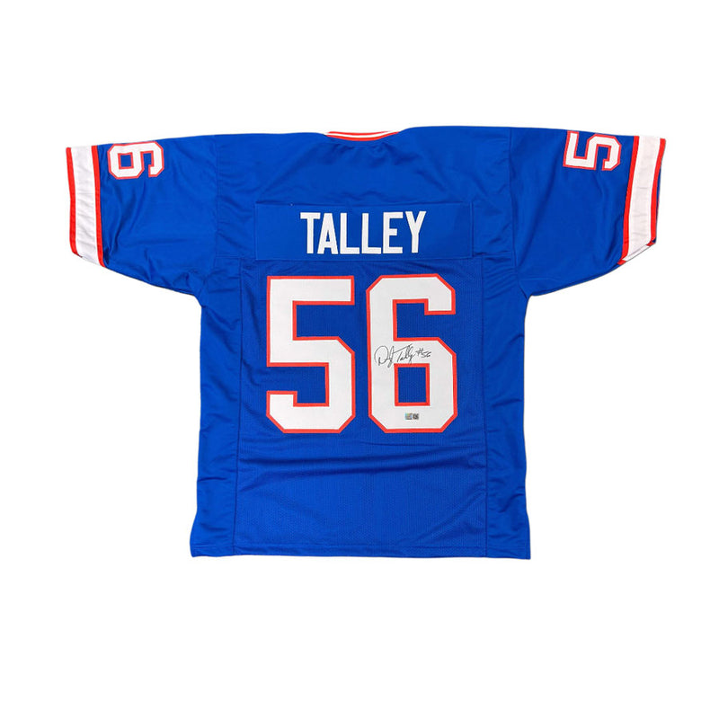 Darryl Talley Signed Pro-Style Blue Football Jersey