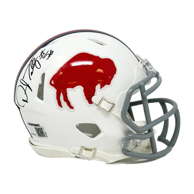 Darryl Talley Signed Buffalo Bills Standing Buffalo Speed Mini Helmet