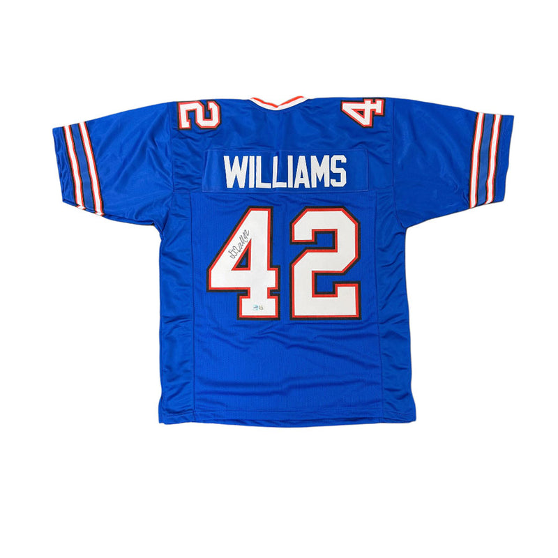 Dorian Williams Signed Pro-Style Blue Football Jersey