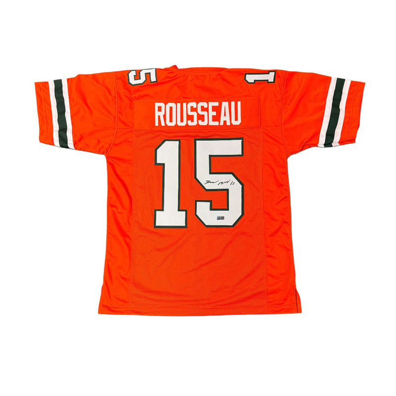 Greg Rousseau Signed Pro-Style Orange College Football Jersey
