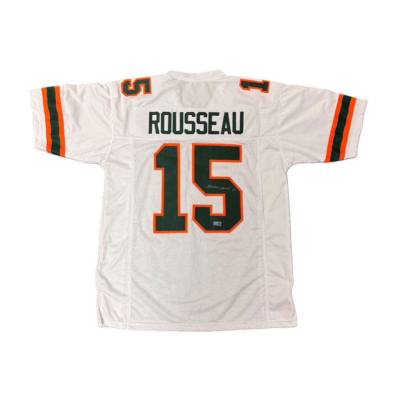 Greg Rousseau Signed Pro-Style White College Football Jersey