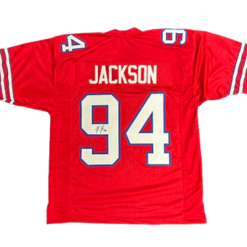 Landon Jackson Signed Pro-Style Red Football Jersey