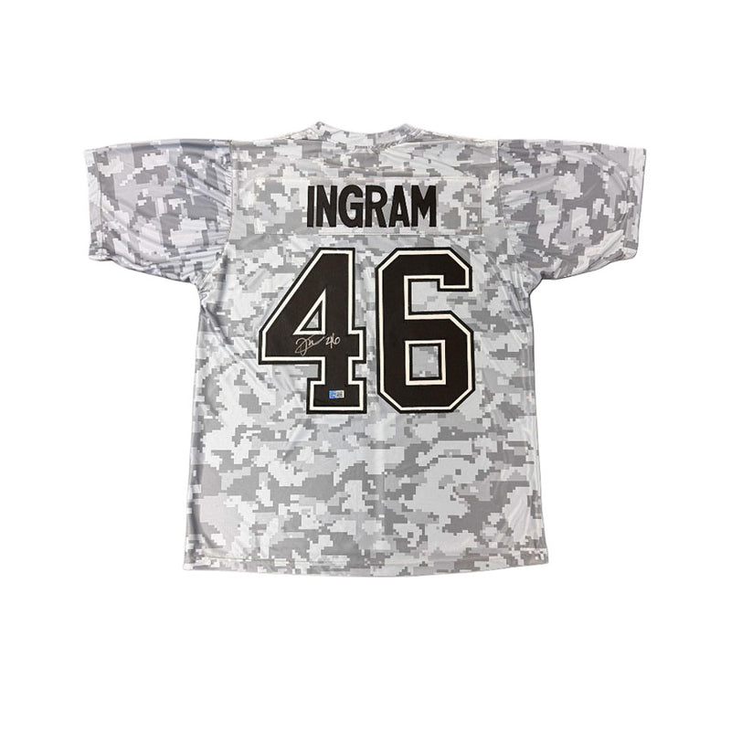 Ja'Marcus Ingram Signed Custom Camo Football Jersey