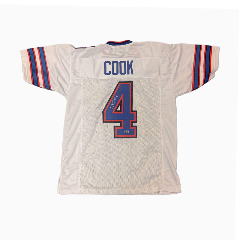 James Cook Signed Pro-Style White Football Jersey
