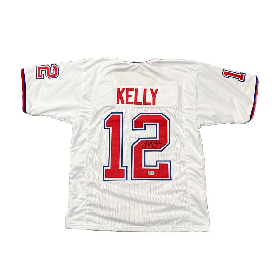 PRE-SALE: Jim Kelly Signed AMERICAN Custom White Football Jersey Custom Jerseys TSE Buffalo 