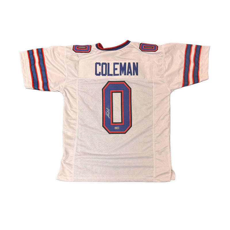 Keon Coleman Signed Pro-Style White Football Jersey