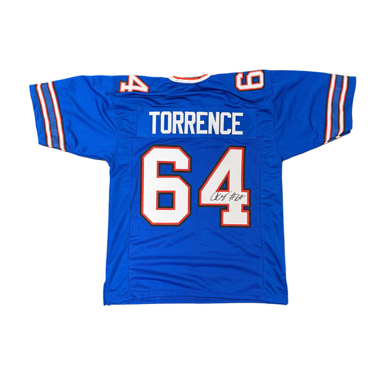 O'Cyrus Torrence Signed Pro-Style Blue Football Jersey