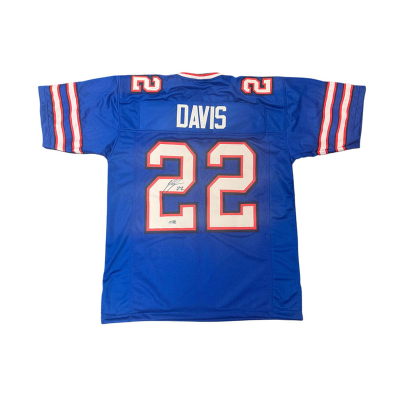 Ray Davis Signed Pro-Style Blue Football Jersey