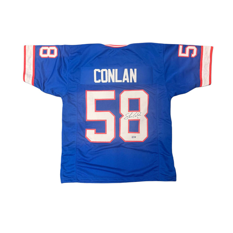 Shane Conlan Signed Pro-Style Blue Football Jersey