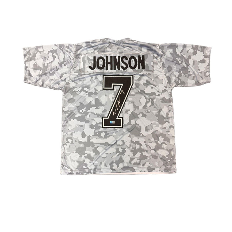 Taron Johnson Signed Pro-Style Camo Football Jersey