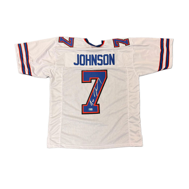 Taron Johnson Signed Pro-Style White Football Jersey