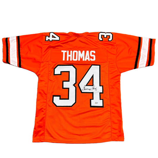 Thurman Thomas Autographed Pro-Style Orange College Football Jersey