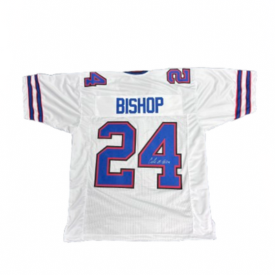 Cole Bishop Signed Pro-Style White Football Jersey