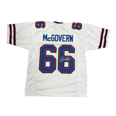 Connor McGovern Signed Pro-Style White Football Jersey