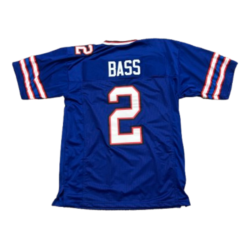 Tyler Bass Pro-Style Blue Football Jersey