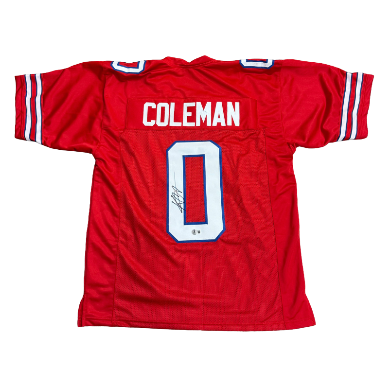 Keon Coleman Signed Pro-Style Red Football Jersey