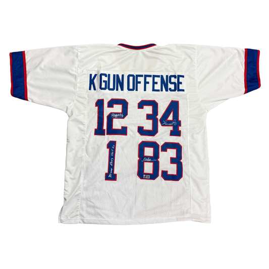 K-Gun Signed Pro-Style White Football Jersey