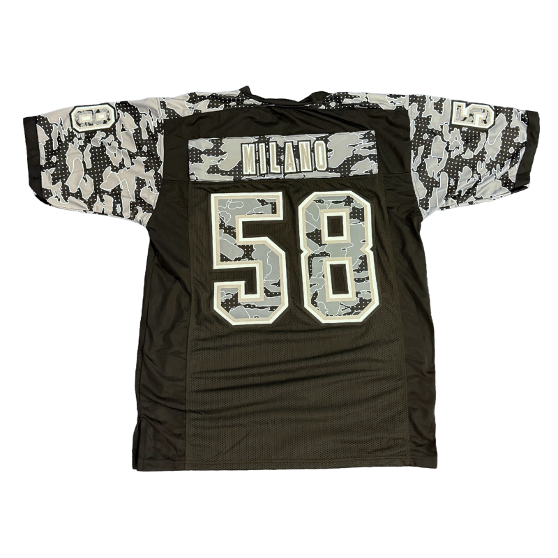 Matt Milano Pro-Style Black Reflective Football Jersey