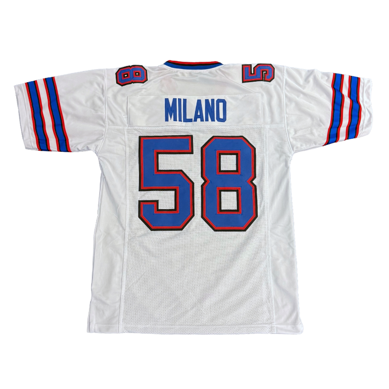 Matt Milano Pro-Style White Football Jersey