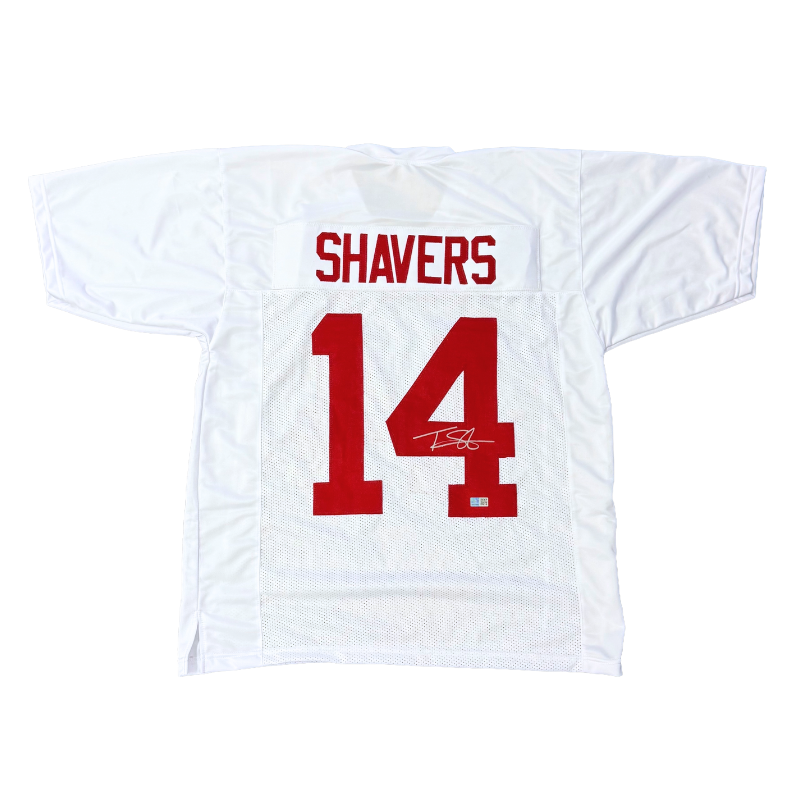 Tyrell Shavers Signed Pro-Style College White Football Jersey