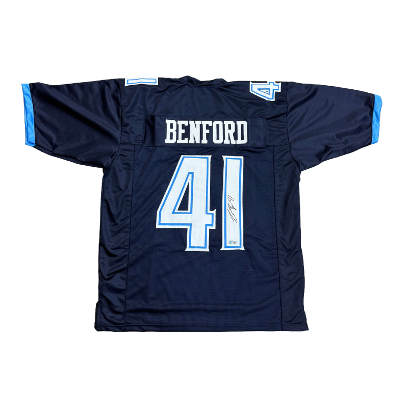 Christian Benford Signed Pro-Style Blue College Football Jersey