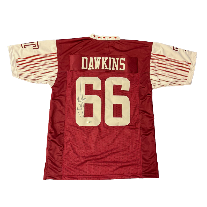 Dion Dawkins Signed Pro-Style College Red Football Jersey