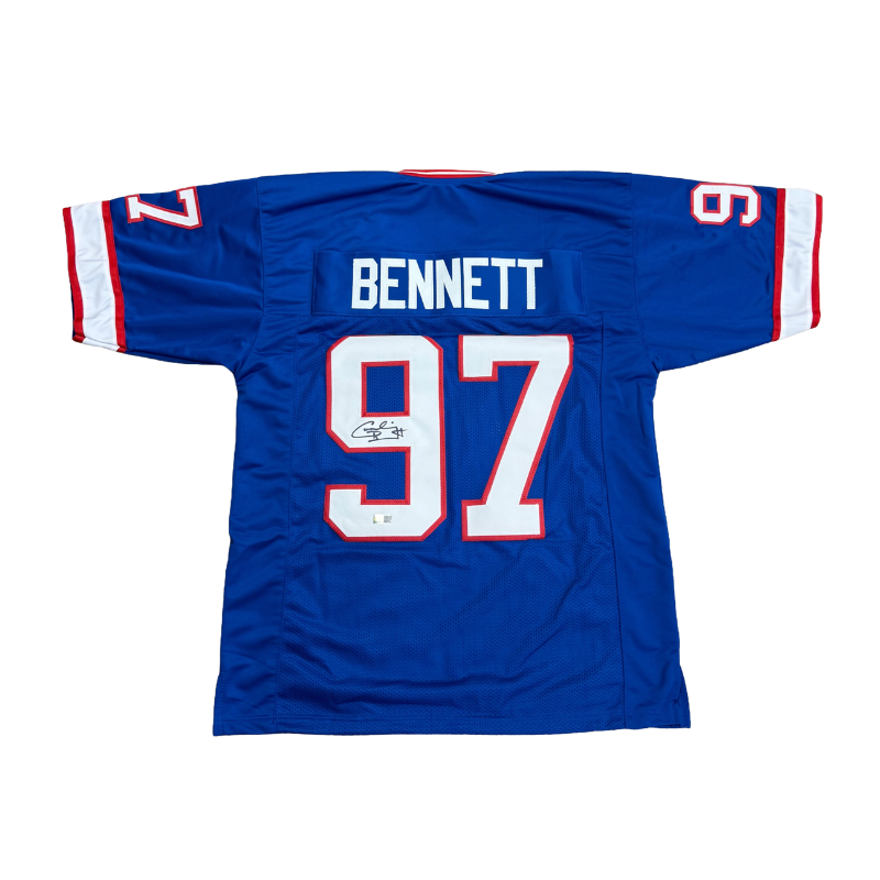 Cornelius Bennett Signed Pro-Style Blue Football Jersey