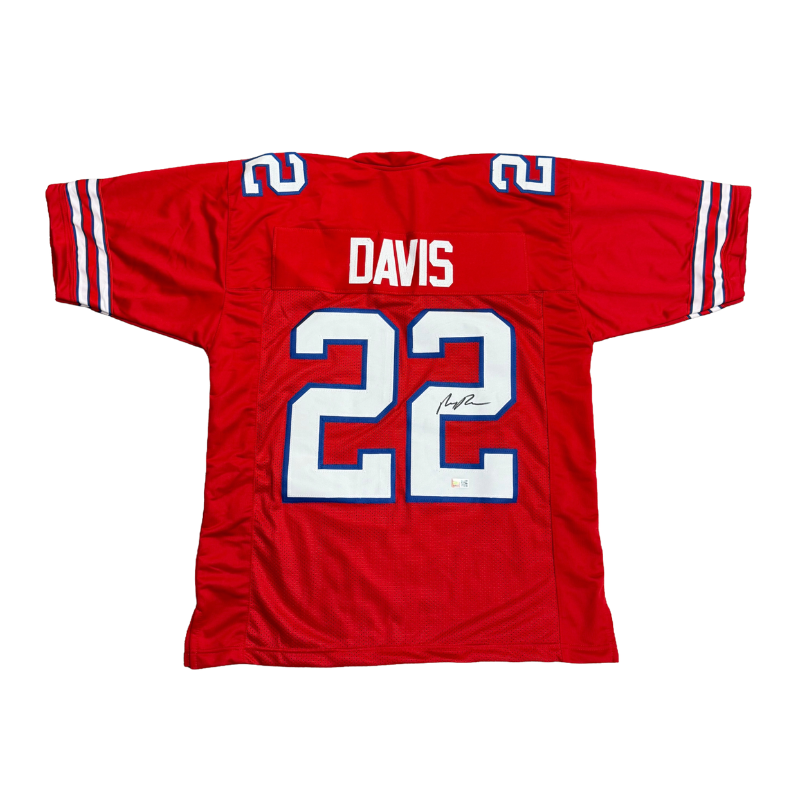 Ray Davis Signed Pro-Style Red Football Jersey