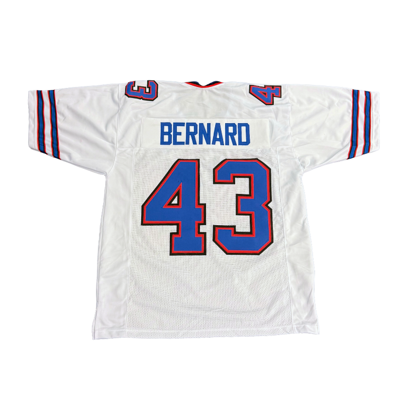 Terrel Bernard Pro-Style White Football Jersey