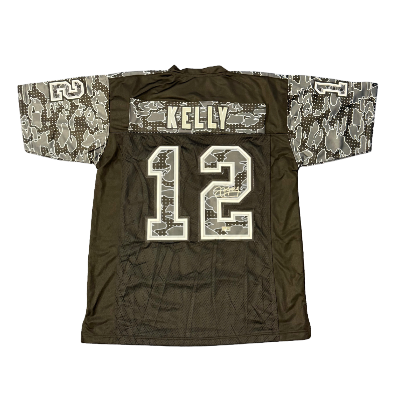 Jim Kelly Signed Pro-Style Black Refractor Football Jersey