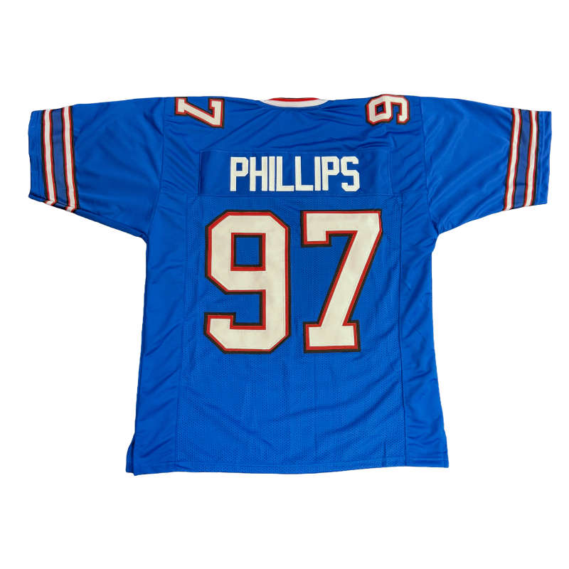 Jordan Phillips Pro-Style Blue Football Jersey