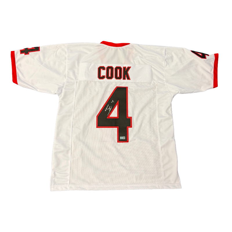 James Cook Signed Pro-Style College White Football Jersey