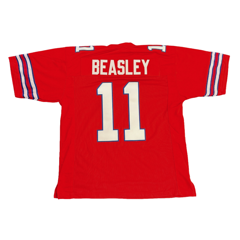 Cole Beasley Pro-Style Red Football Jersey