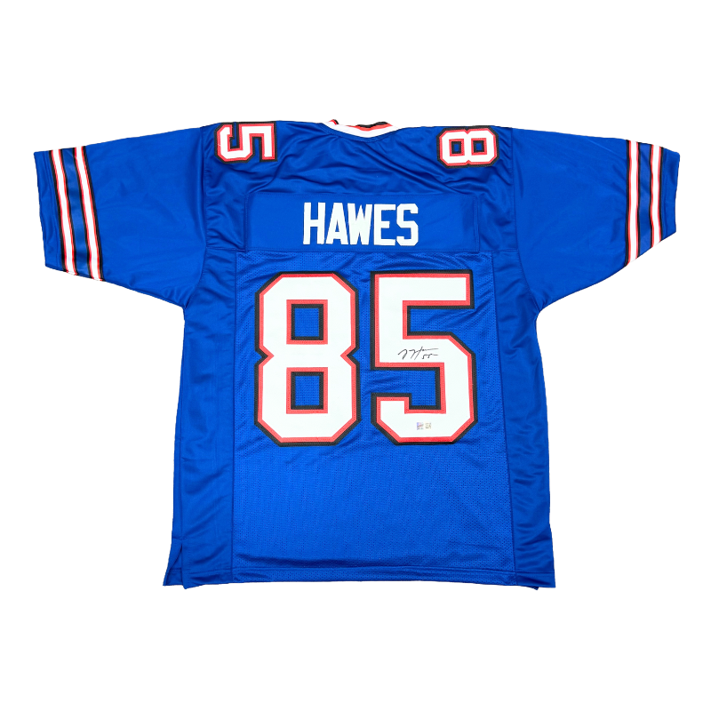 Jackson Hawes Signed Pro-Style Blue Football Jersey