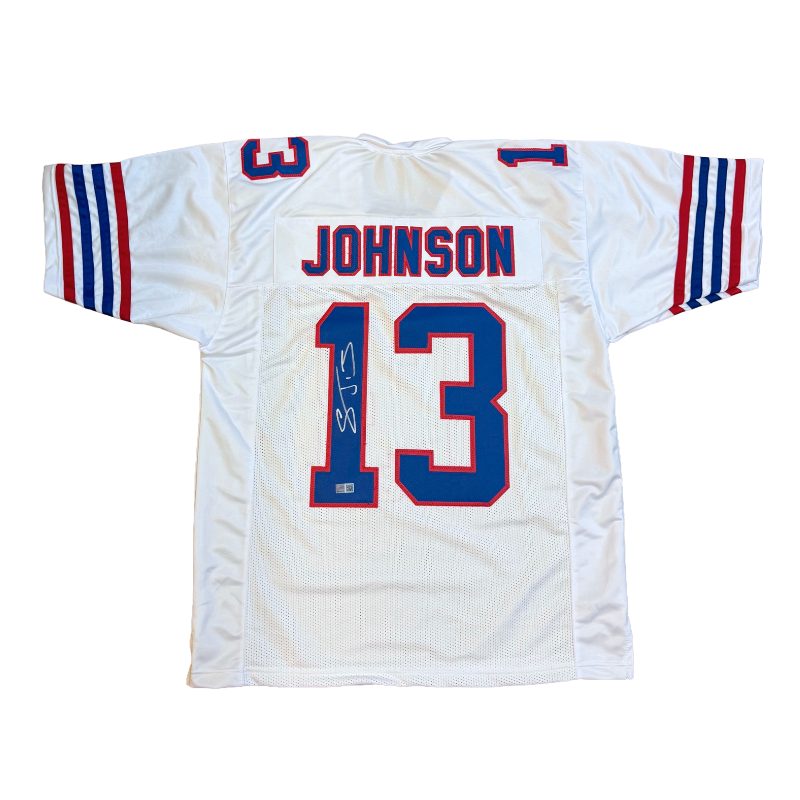 Stevie Johnson Signed Pro-Style White Football Jersey