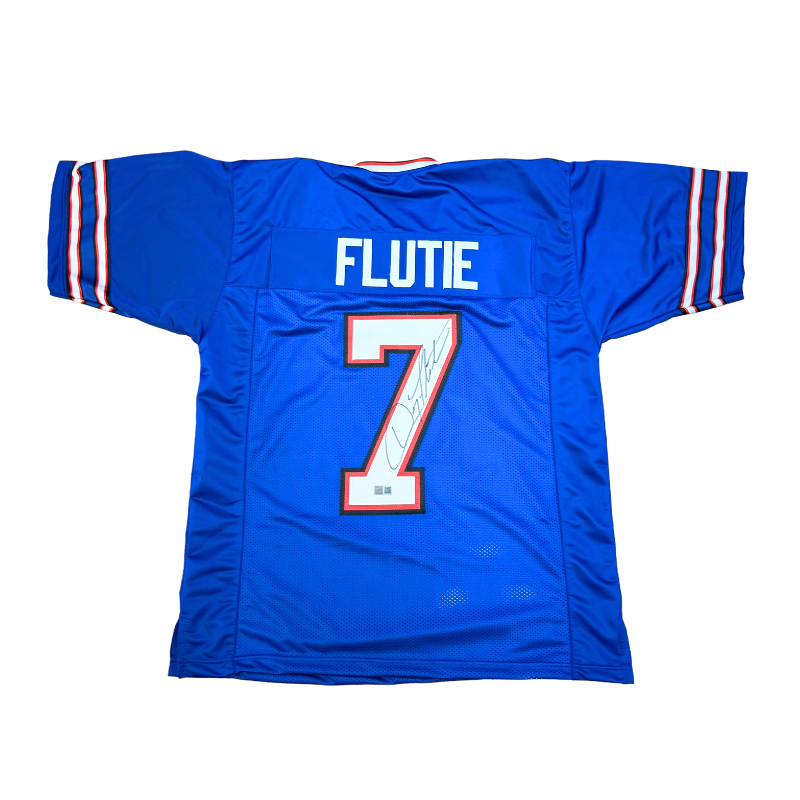 Doug Flutie Signed Pro-Style Blue Football Jersey