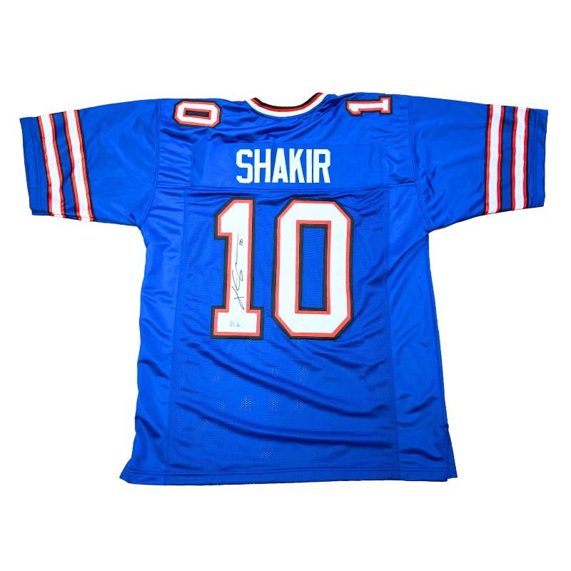 Khalil Shakir Signed Pro-Style Blue Football Jersey