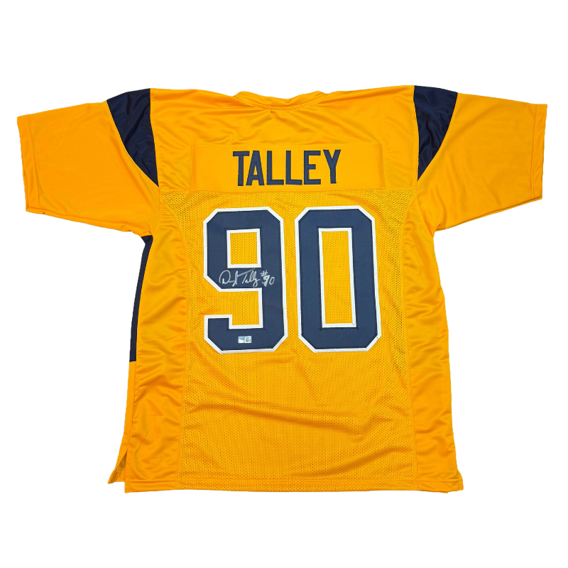 Darryl Talley Signed Pro-Style Yellow College Football Jersey
