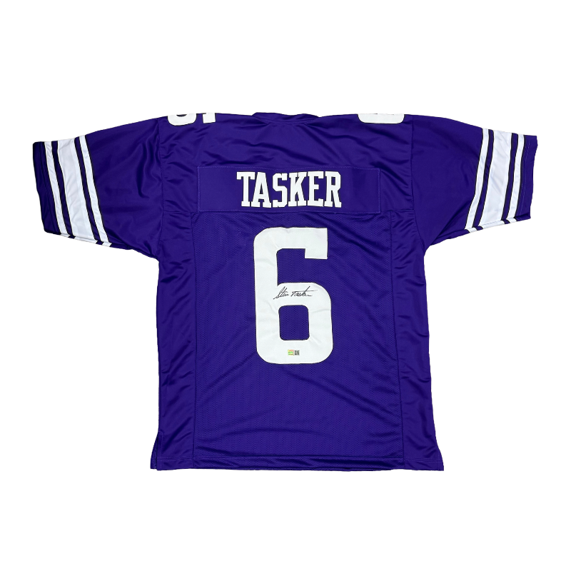 Steve Tasker Signed Pro-Style Purple College Football Jersey