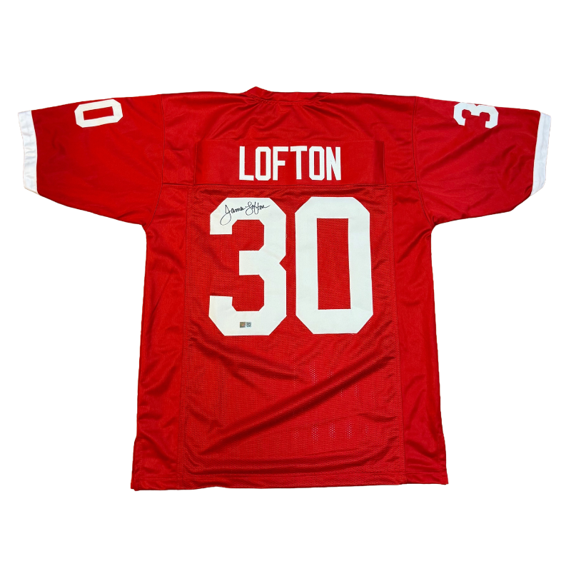 James Lofton Signed Pro-Style Red College Football Jersey