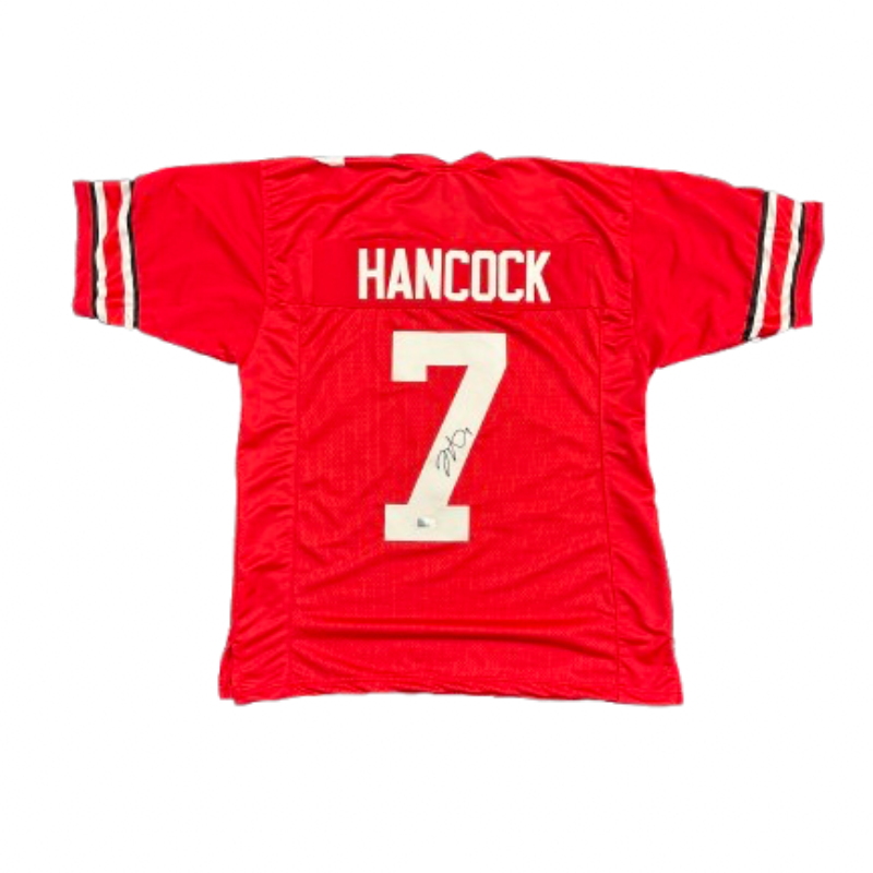 Jordan Hancock Signed Pro-Style College Football Jersey